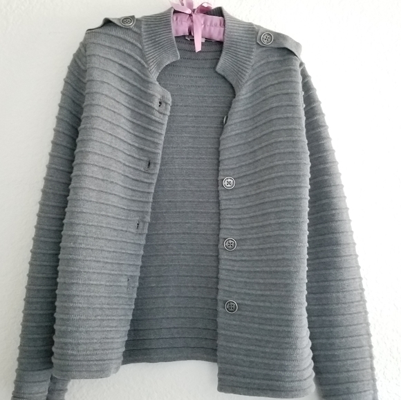 G Comma Jackets & Blazers - G Comma Knitted Cardigan Gray Size 4